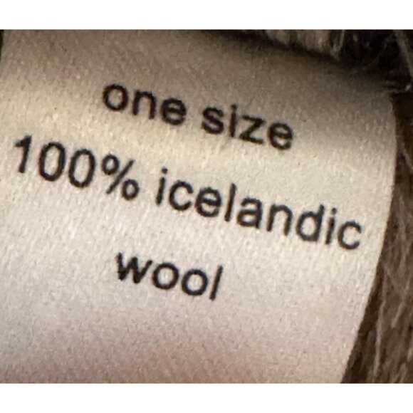 J Davidsson Icelandic Wool Cable Knit Fur Trapper Hat Earflap Beanie Unisex OS